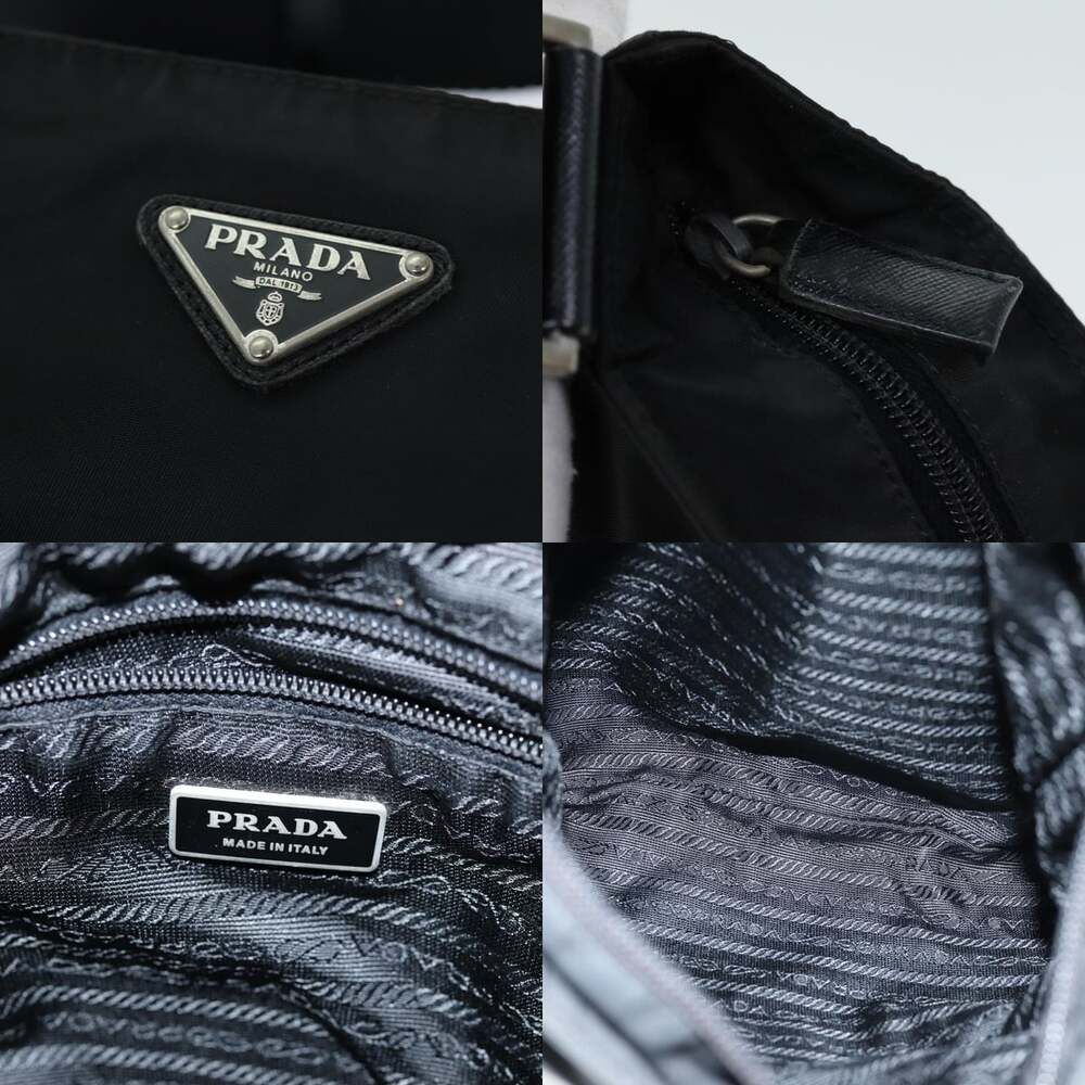 PRADA Shoulder Bag Nylon Black - Picture 11 of 12